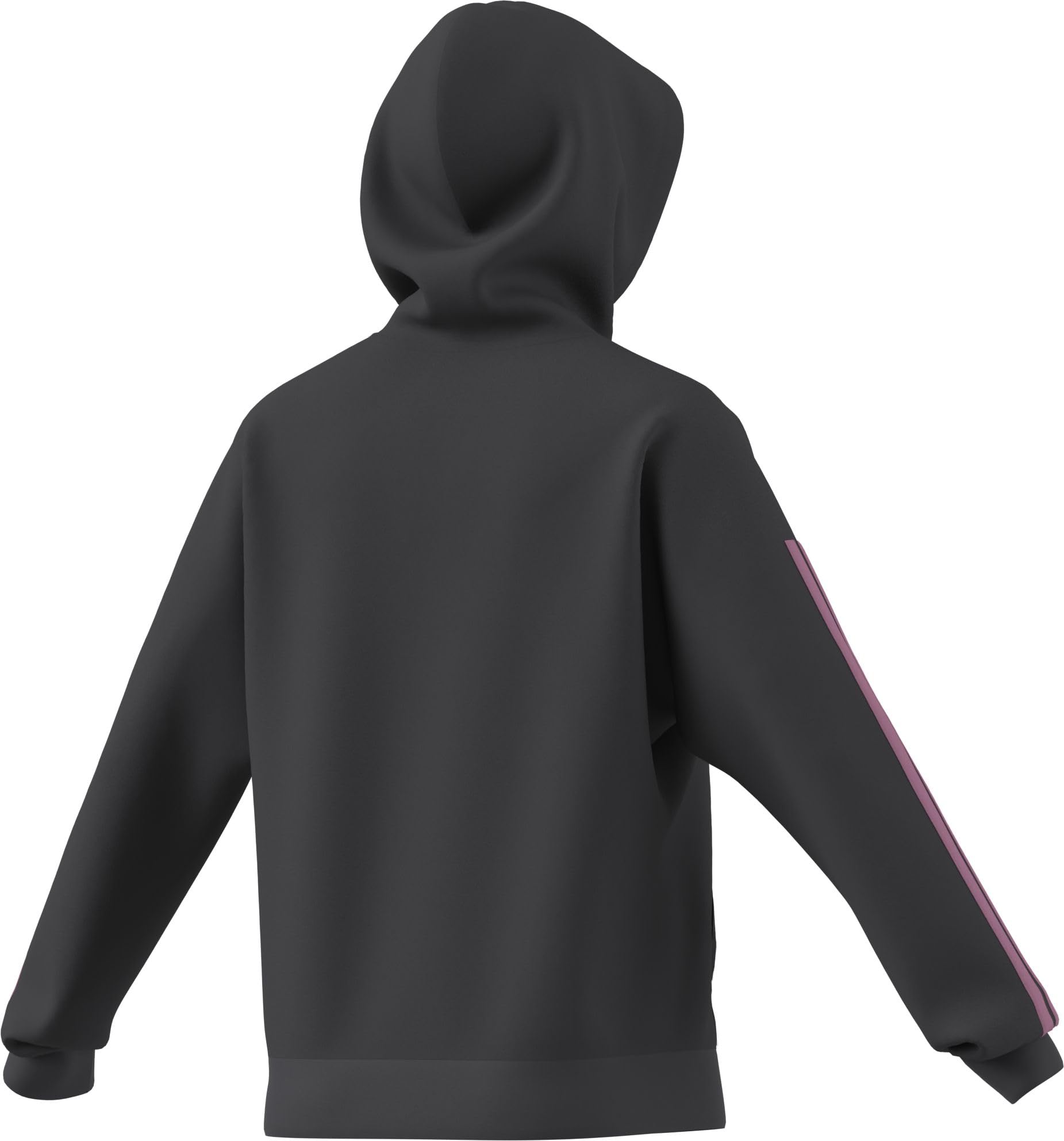 adidas dames ESSENTIALS 3-STRIPES FLEECE HOODIE, grey six/st tropic bloom, XS