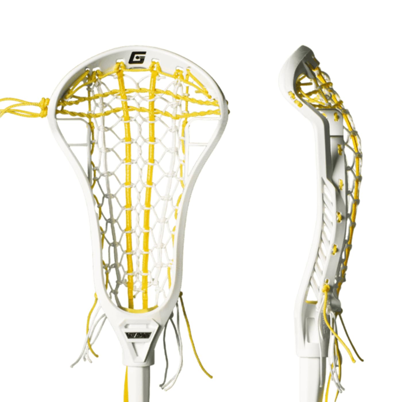 City Sports Gait Draw-M Strung Womens Lacrosse Head - The Ultimate Draw Stick for Winning The Game (White/Yellow)