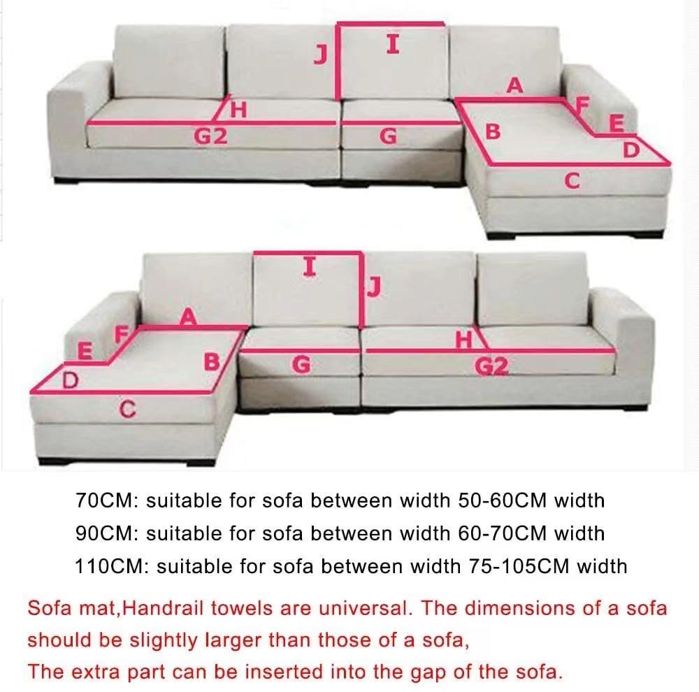 Multi-size sectionele bankhoes, antislip bank, meubels, huisdierbeschermer, wasbare sectionele bankhoes voor bank, loveseat, fauteuil, stoel (kleur: C, maat: 180 x 340 cm