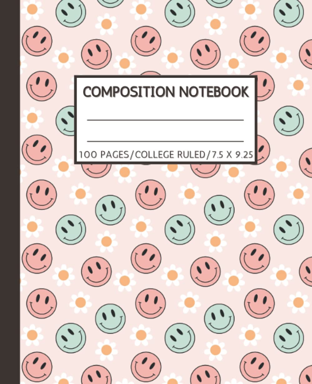Buy Composition College Ruled Pastel Smiley Face Retro Aesthetic