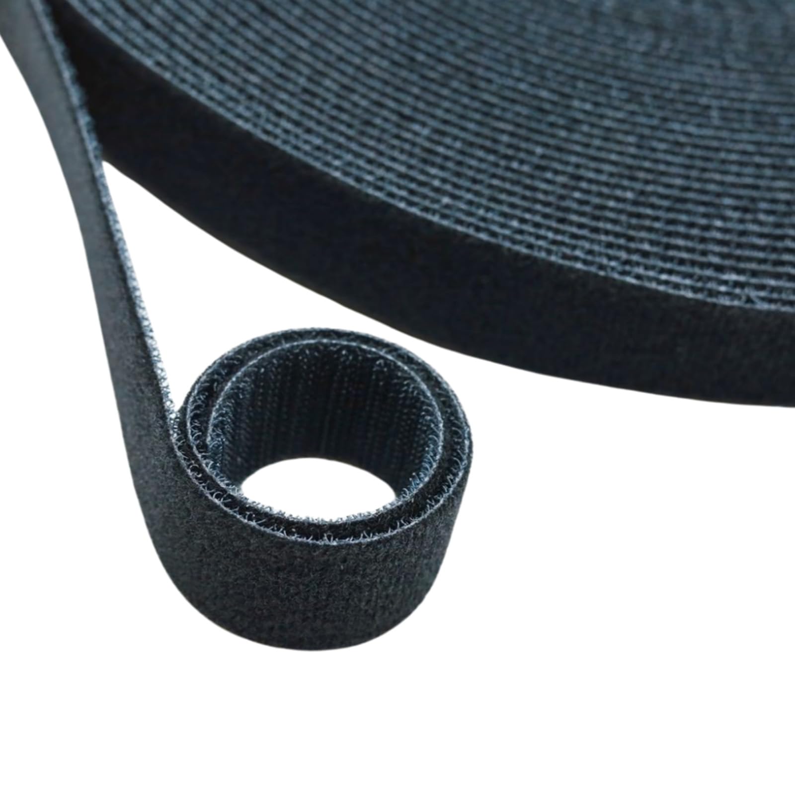 Klettband Beidseitig | Klett Kabelbinder | Back to Back Mit Hoher Verschlusskraft | Doppelseitiges Zum Fixieren, Bündeln (Schwarz, 25mm x 25m)