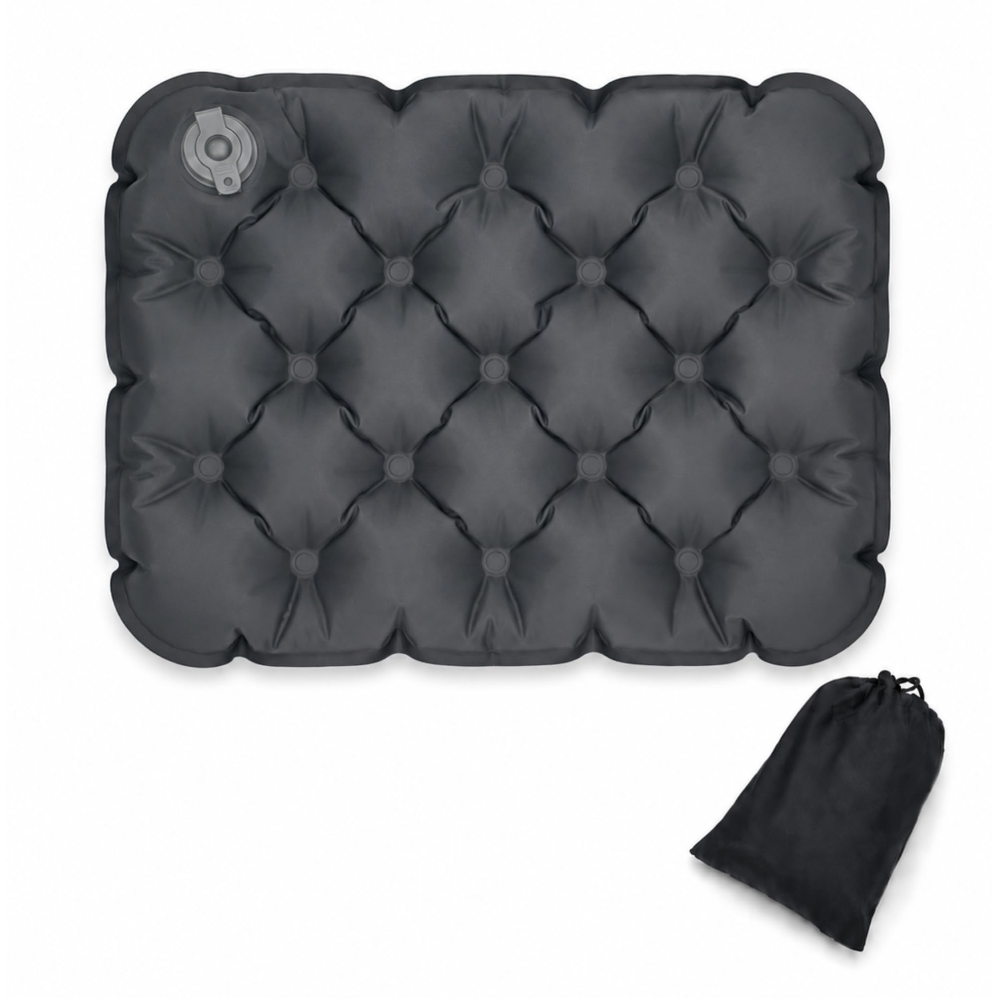 Napiture Inflatable Seat Cushion, Portable Foldable, 40×32×5.5 cm