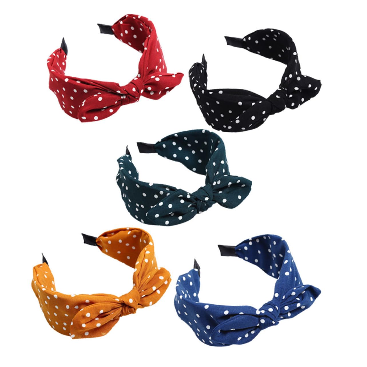 FRCOLOR 10 Pezzi archetto ad arco elastici per con fiocchi fasce per ragazze 8-12 barrette forcine cerchietti bambina Fasce antiscivolo fasce annodate con fiocco da donna