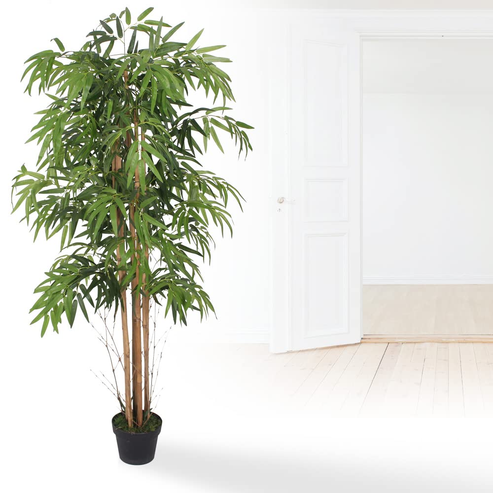 Bambou Plante Artificielle Artificiel Plastique 150cm Decovego