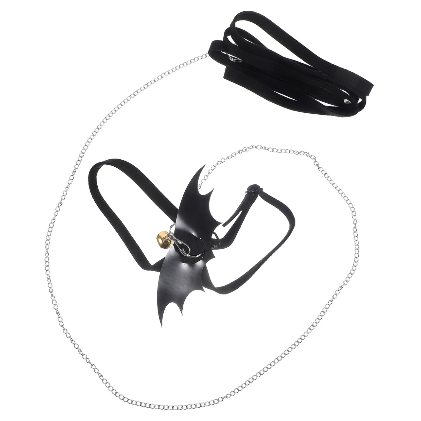 Garneck Turtle Harness Leash with Wing Design Adjustable Control Rope for Reptiles Lightweight and Durable Walking Collar for Turtles Black S