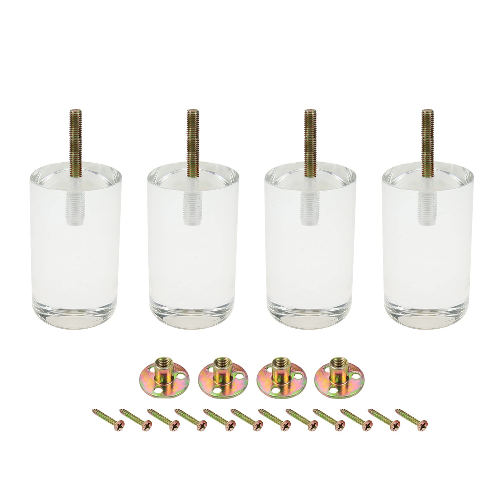 Buy Risbay 4 Pcs 4" Transparent Acrylic Sofa Legs DIY Furniture Legs