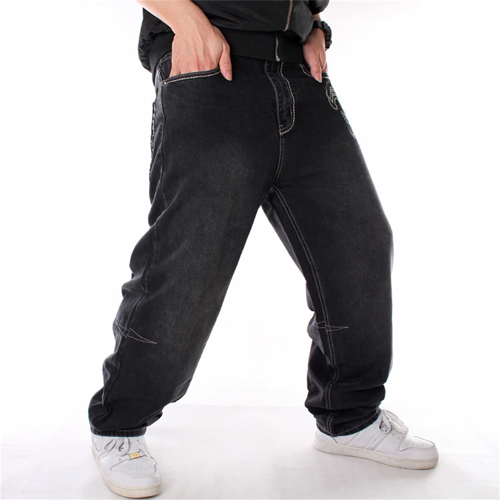 WFEI Uomini Street Dance Hiphop Jeans Fashion Losed Board Denim Pants Gull Maschio Rap Hip Hop Jeans Pantaloni