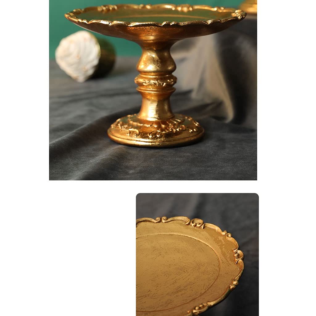 Kuchenständer ServierStänder Retro Light Luxury Golden Cake Tray Dessert Tischdekoration Haushalts-Snack-Tablett Hochzeit Display-Ständer Requisiten for Zeremonie-Schrank-Layout Tortenständer (Size :