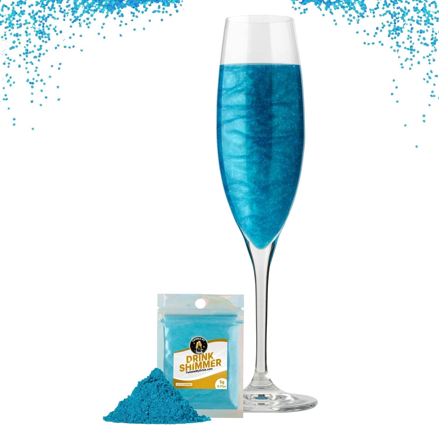 Twinkle My Drink® Baby Blue Premium Edible Glitter for