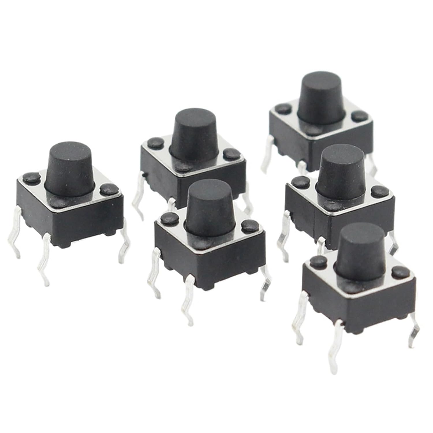 6x6x6.3mm 4PIN G89 Tactile Tact Push Button Switch Direct Self-Reset DIP Top Copper 50Pcs
