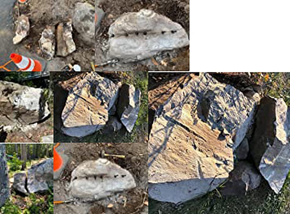 Cunei Di Spaccatura Di Roccia 4 Pezzi, Cunei Di Pietra Pesante Per Scoppiare Rocce Fino A 78 Pollici
