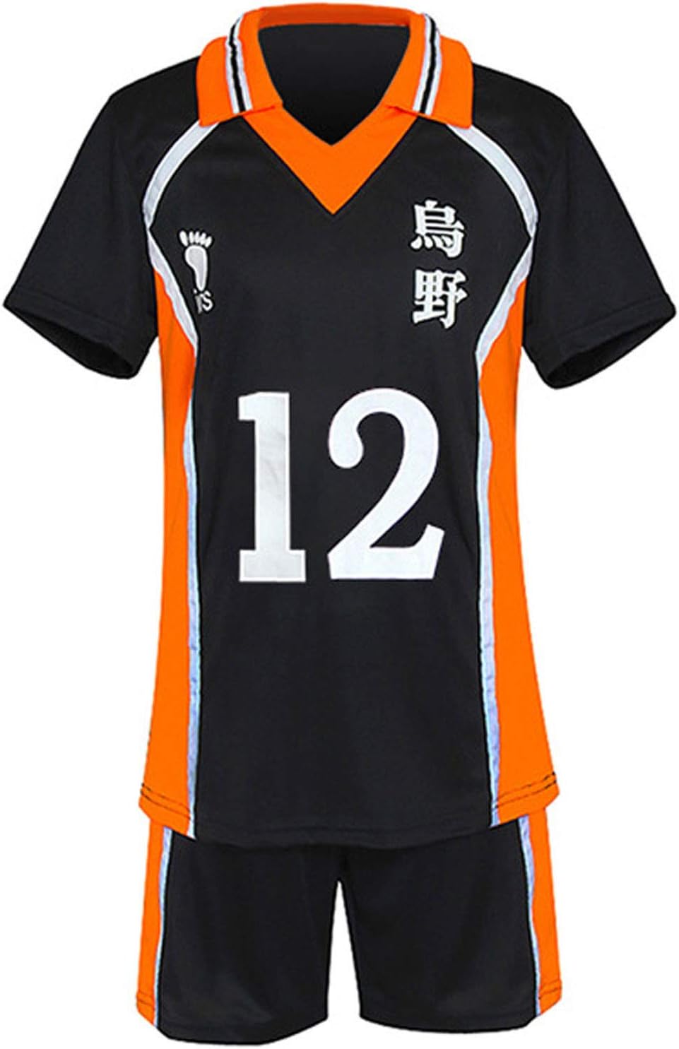 Unisex Tadashi Yamaguchi Uniform Karasuno High School Jersey Anime Volleyball Haikyuu!! Cosplay Costume Sportswear T-Shirt High School Crop Top And Shorts Men Adult