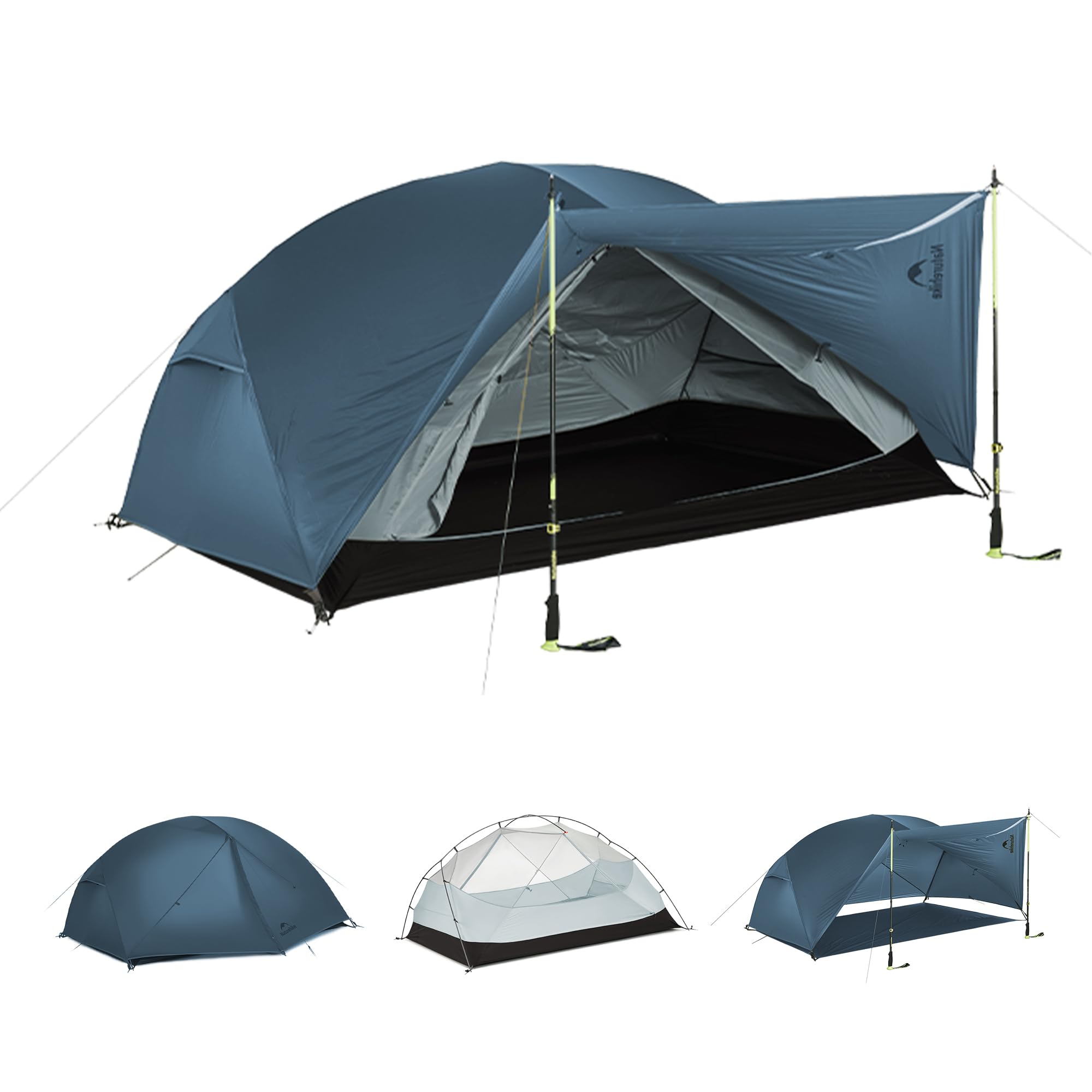 Naturehike Mongar Base Tenda da campeggio 2-3 persone ultraleggera impermeabile trekking