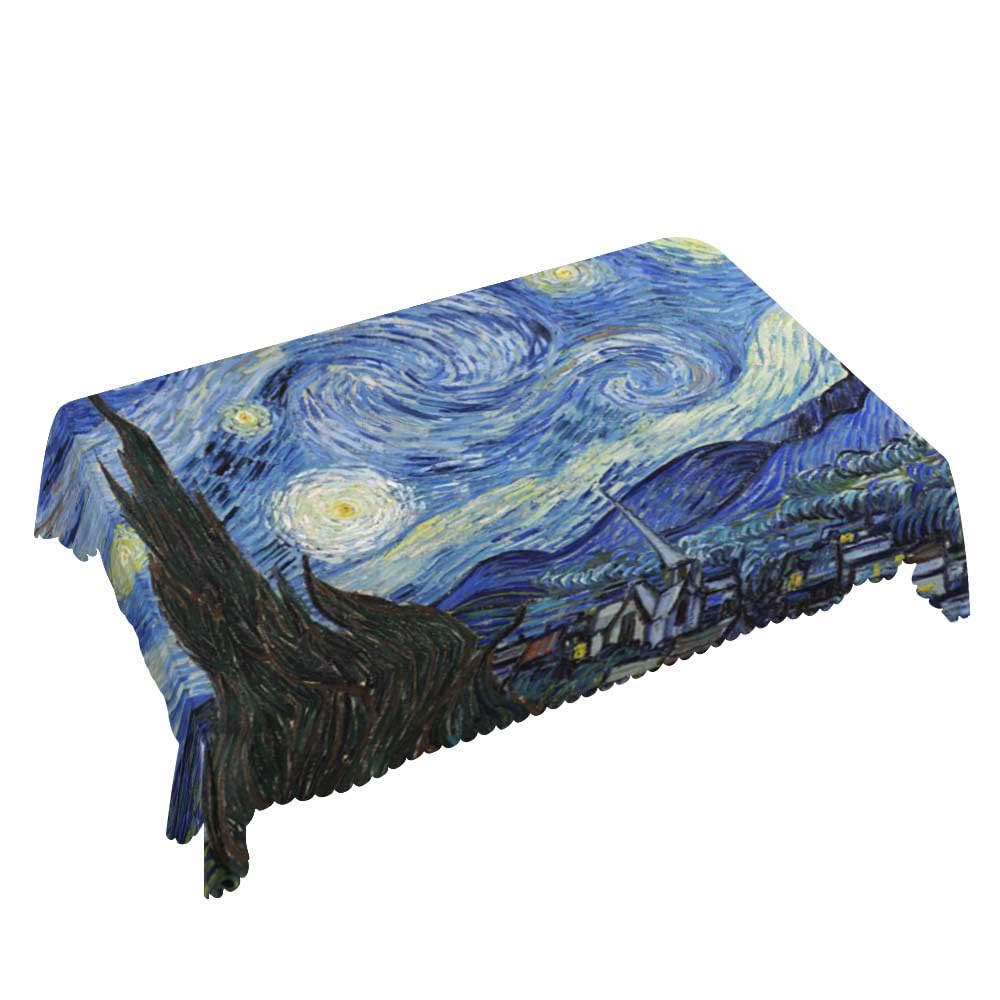 Walmsco Tablecloth Starry Night Decor For Dining Room Kitchen Rectangular Table Cover 132 * 178cm, A122, 70.1 x 52 inch (Rectangular) - Image 2