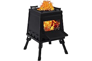 Pocket-Sized Pot Belly Stove for Campsite Cooking and Warmth