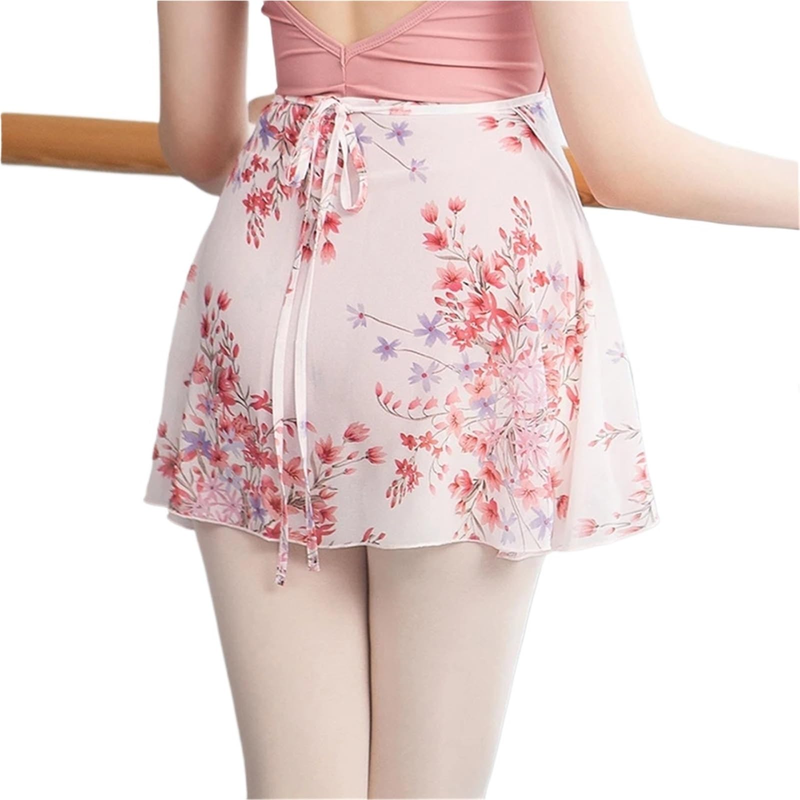 Falda de Baile Cintura Ajustable Lazos Falda de ballet for mujer, falda tutú de ballet, falda de baile envolvente, falda de gasa, bailarina, traje de baile clásico, ropa de baile Flora, ropa de baile(
