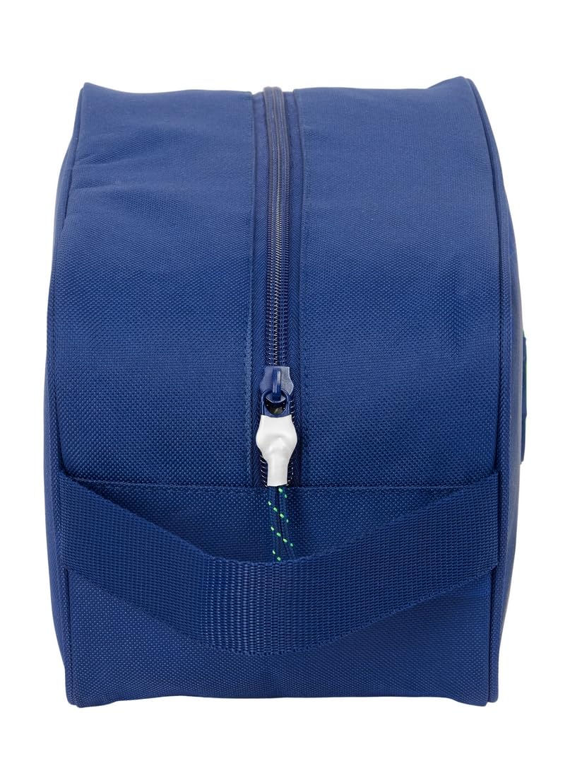 SAFTA F.C. Barcelona Navy Blue - Zapatillero Mediano, Multiusos, Portatodo, Deporte, Extraescolares, Fútbol, Cómodo y Versátil, 29x14x15 cm