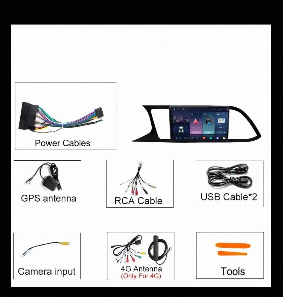 Android Auto Seat Leon 3 inalámbrico pantalla bluetooth autoradio 2012-2020 7