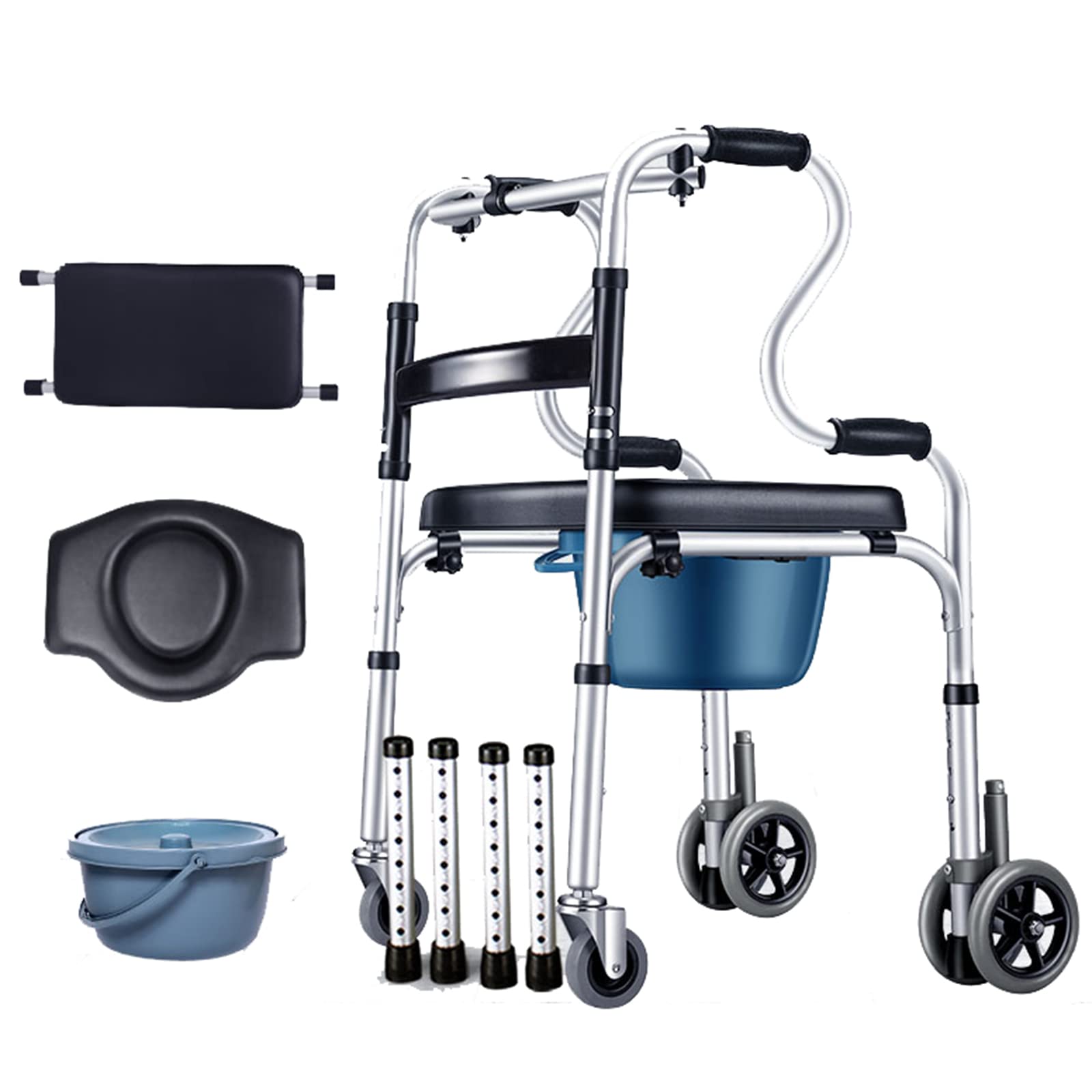Déambulateur pliable léger avec siège pour surmonter la fatigue