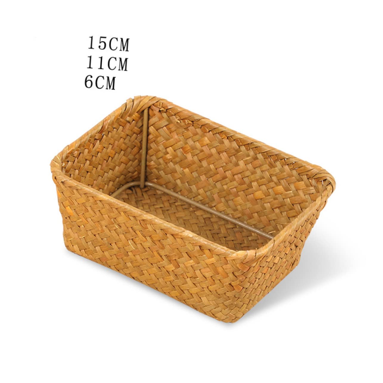 Levemolo Rattan Woven Storage Box Lightweight and Portable Tea Cake Basket Handmade Natural Design Multi Functional Organizer for Snacks and Dried Fruits S for Home Use