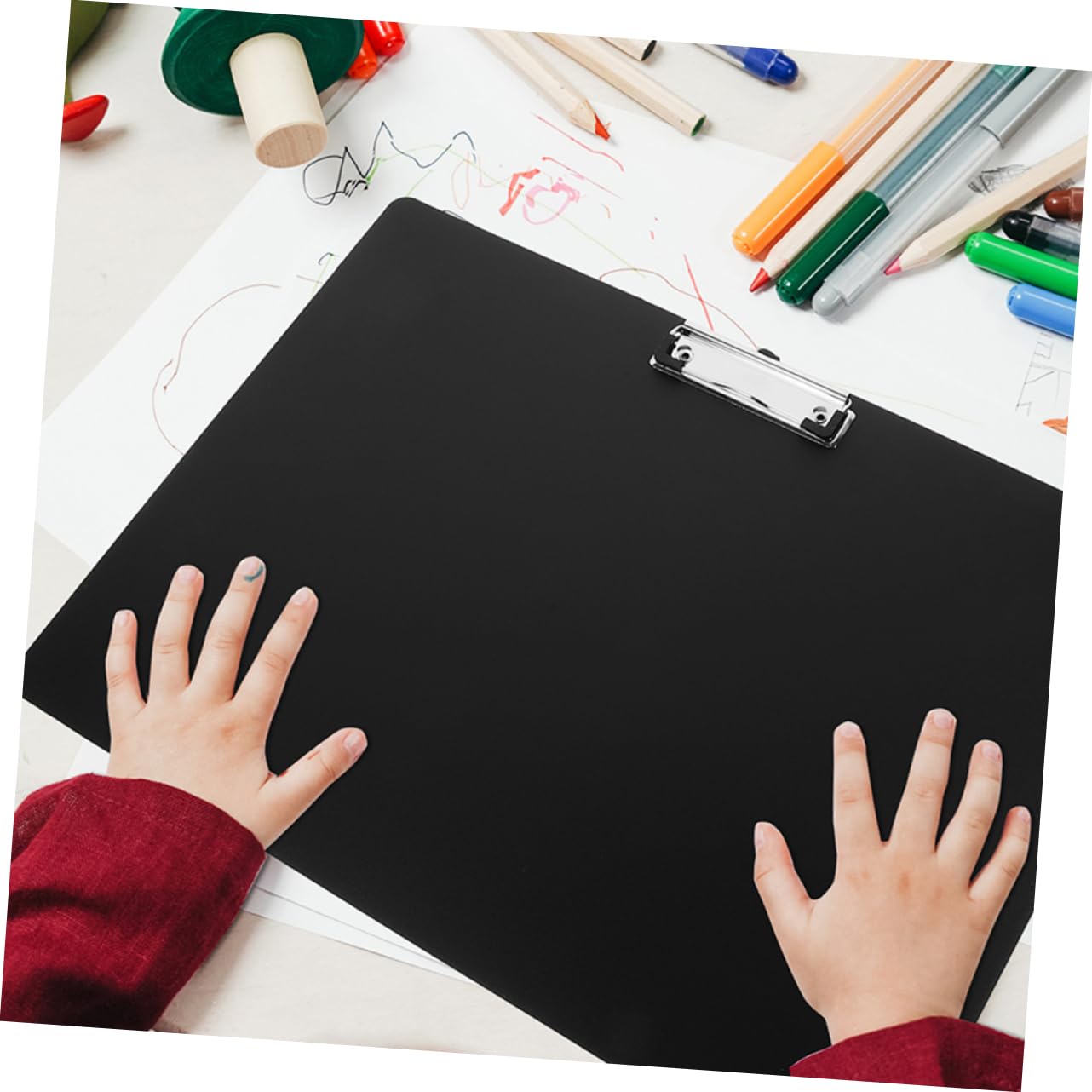 jojofuny 3pezzi Blocco Da Disegno in Plastica Spessa Fermaglio Lavagna Portatile Per Studenti e Ufficio Utile Per Proteggere e Organizzare Documenti