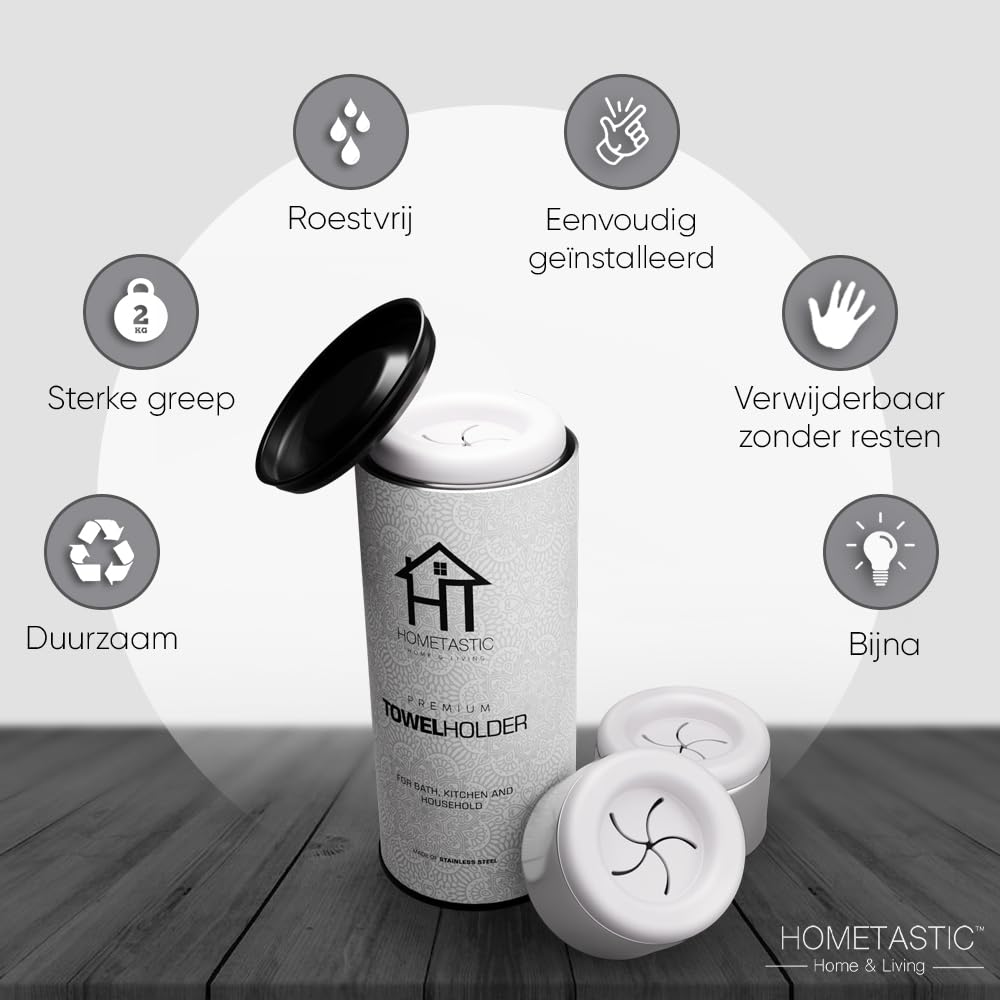 Lot De 4 Porte-serviettes Autocollants En Acier Inoxydable De Qualité