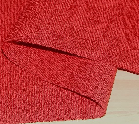 Image of HOME COLORS.IN Solid Color Texture Ribbed Cotton Table Runner for Dining Table, Teapoy, TV Table, Coffee Table, Center Table - Modern Dining Room - Table Decor Runner - 14 x 52 Inch - Red