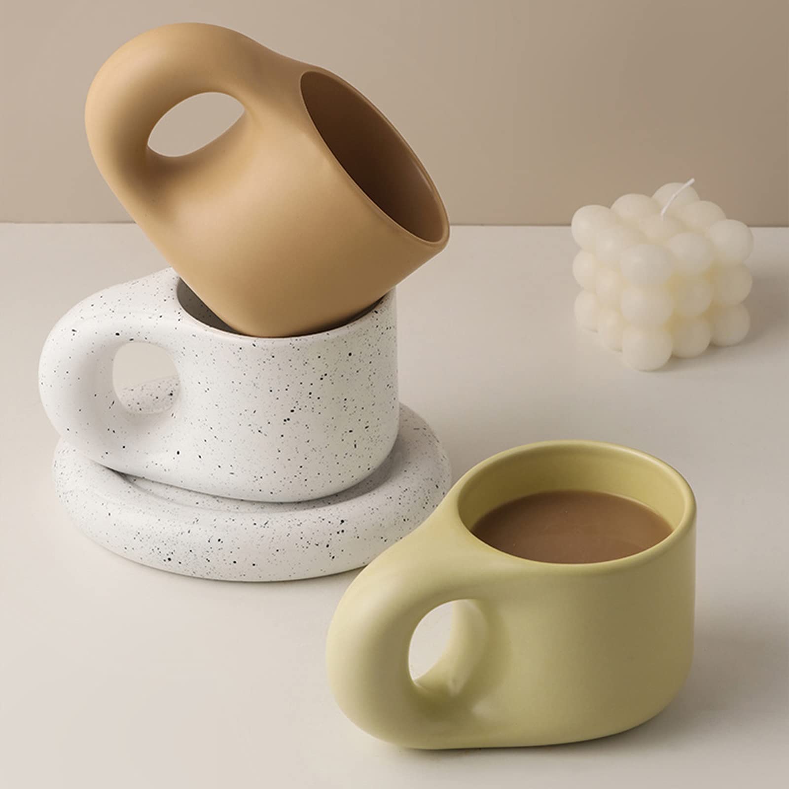 Tazza da caffè Tazza da caffè in Ceramica Semplice Tazza da Ragazza Carina Popolare novità Creativa, Tazza da Ufficio di Grande capacità, Tazza da tè per caffè