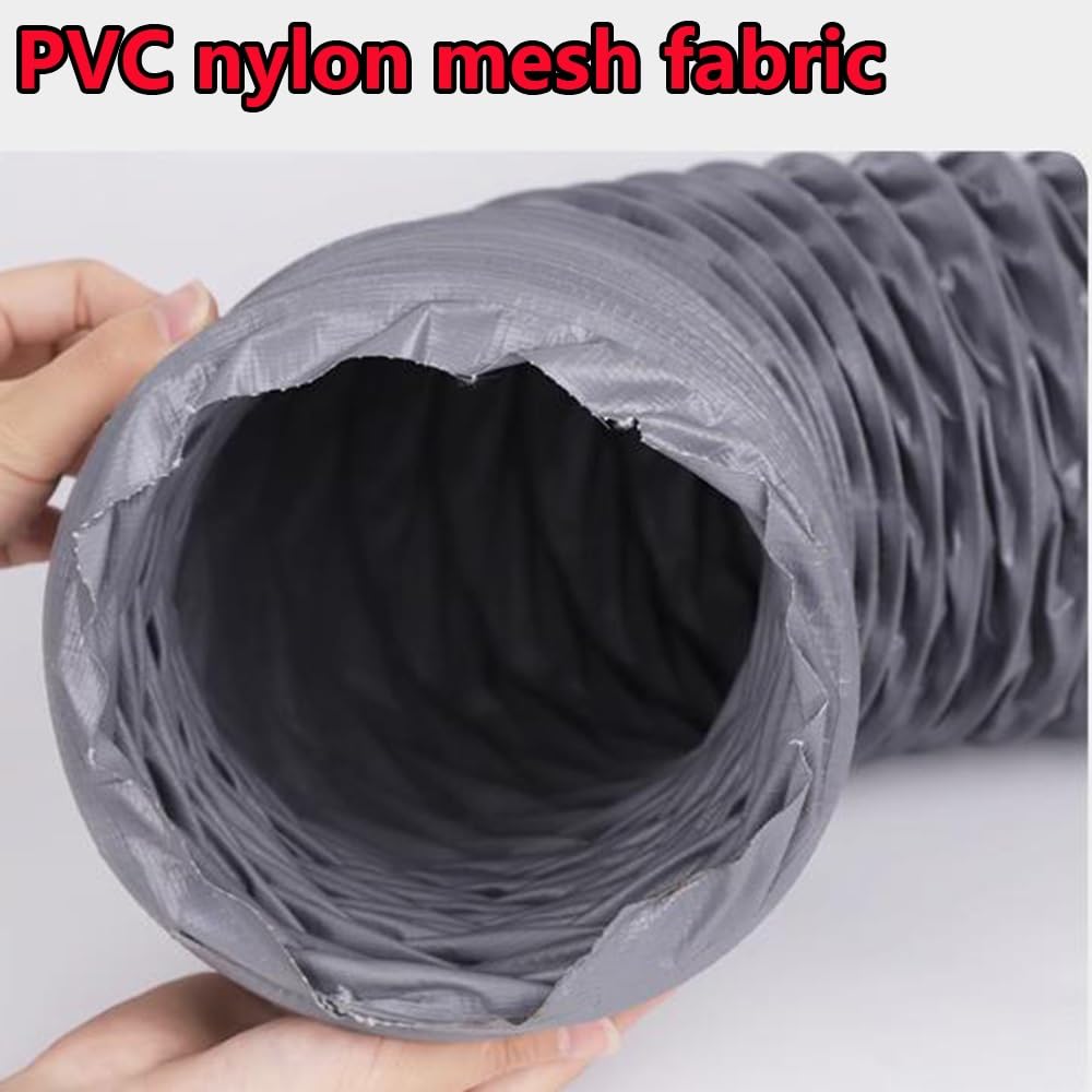 Tubo flessibile in nylon ignifugo per condotto dell'aria da 5 m/10 m, per bagno e cucina, 125 mm, per asciugatrice e soffiatore efficiente