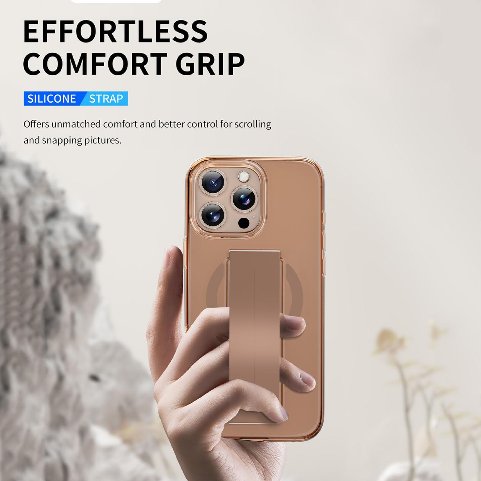 Apple IPhone 16 Pro Silicone Case With MagSafe - Stone Gray - View #11