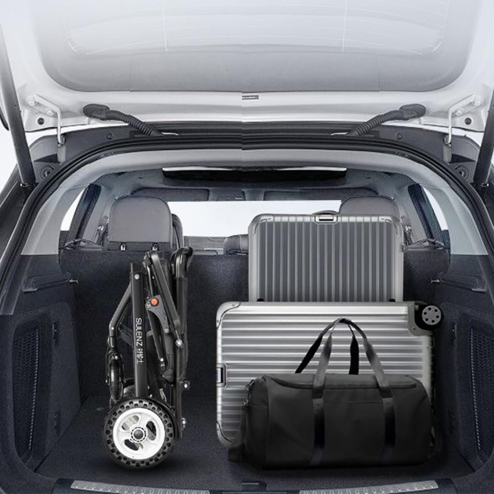 Solo 13 Kg. Ligero Silla De Ruedas Eléctrica Para Adultos, Plegable, Ligera Y Motorizada, 400 W Con Motor Dual