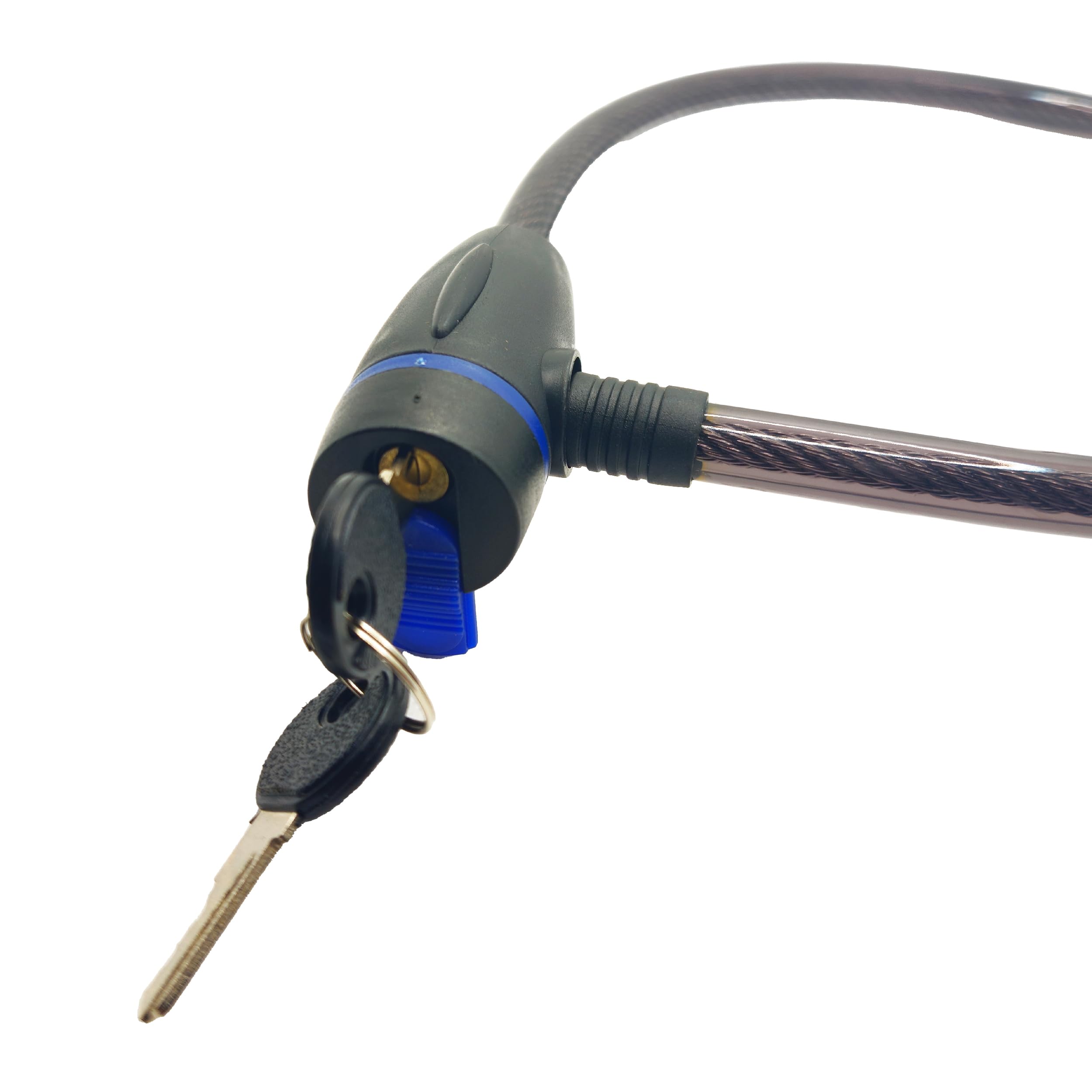 Lucchetto bici, antifurto per bicicletta, cavo in acciaio da 1 cm e 2 chiavi incluse, protezione per serratura, lunghezza 60 cm, flessibile, catena bici, colori misti