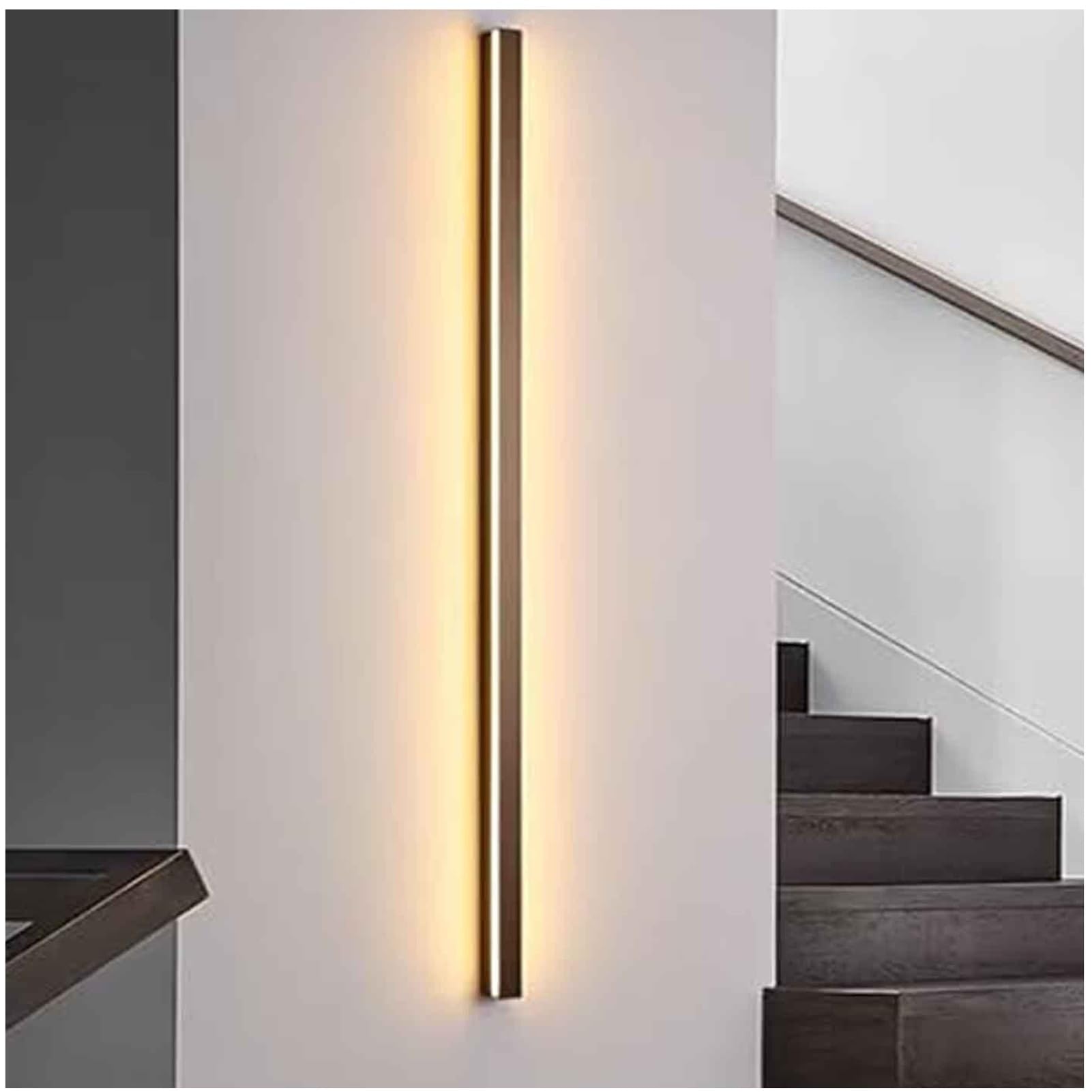 THEGA Focos Led Exterior - Aplique De Pared LED Largo, Iluminación De Pared De Tira Lineal 3000-6000K, Aplique Decorativo Resistente Al Agua IP65, Aplique De Pared Exterior(White Light,120cm(24w))
