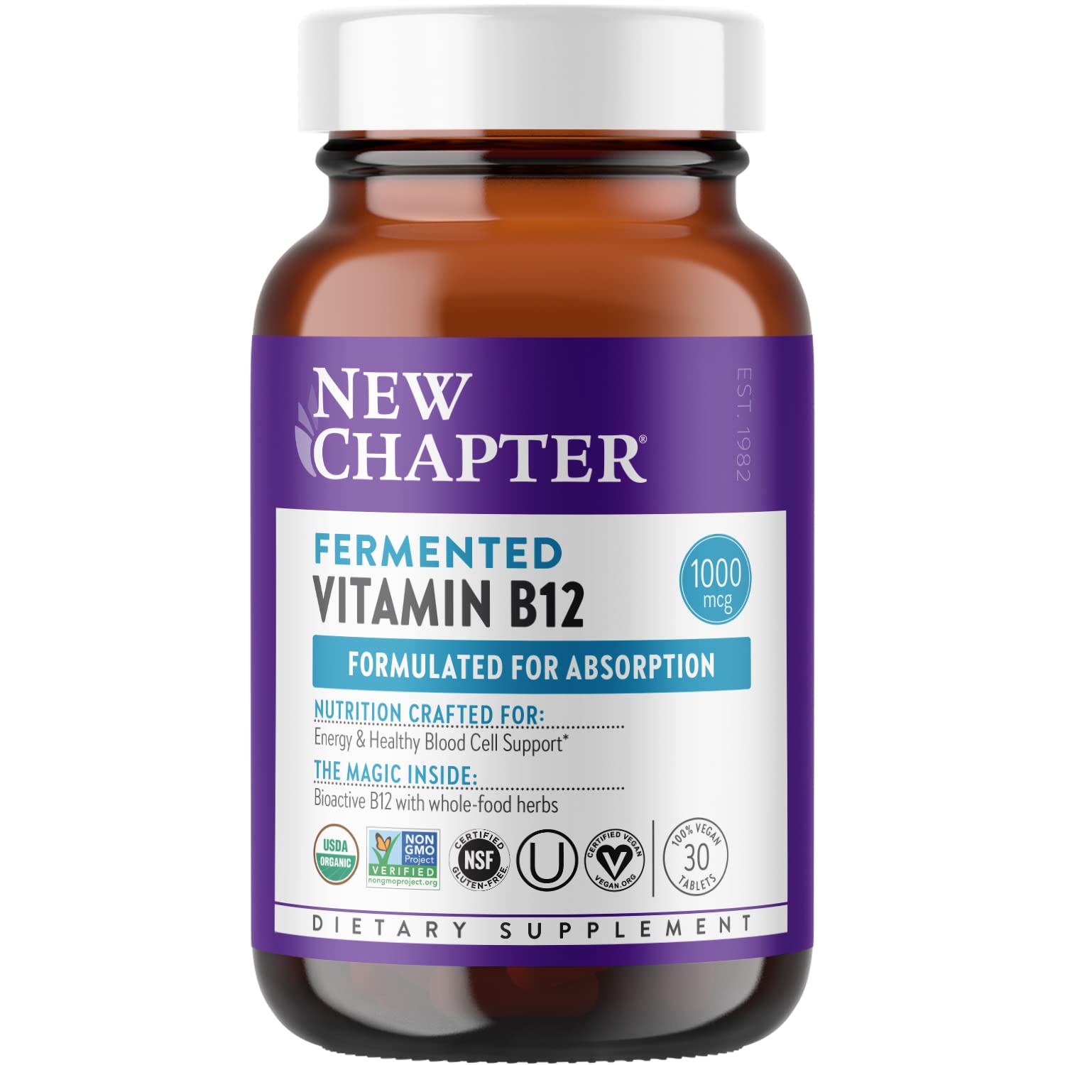 NEW CHAPTER Fermented Vitamin B12, 30 Count