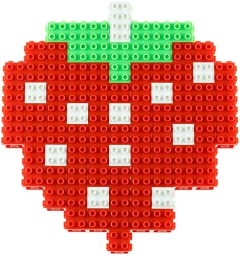 Strictly Briks Pac-Man & BANDAI NAMCO Entertainment Inc  Pac-Man Strawberry Item - 91 piezas 3D Briks 2D Build