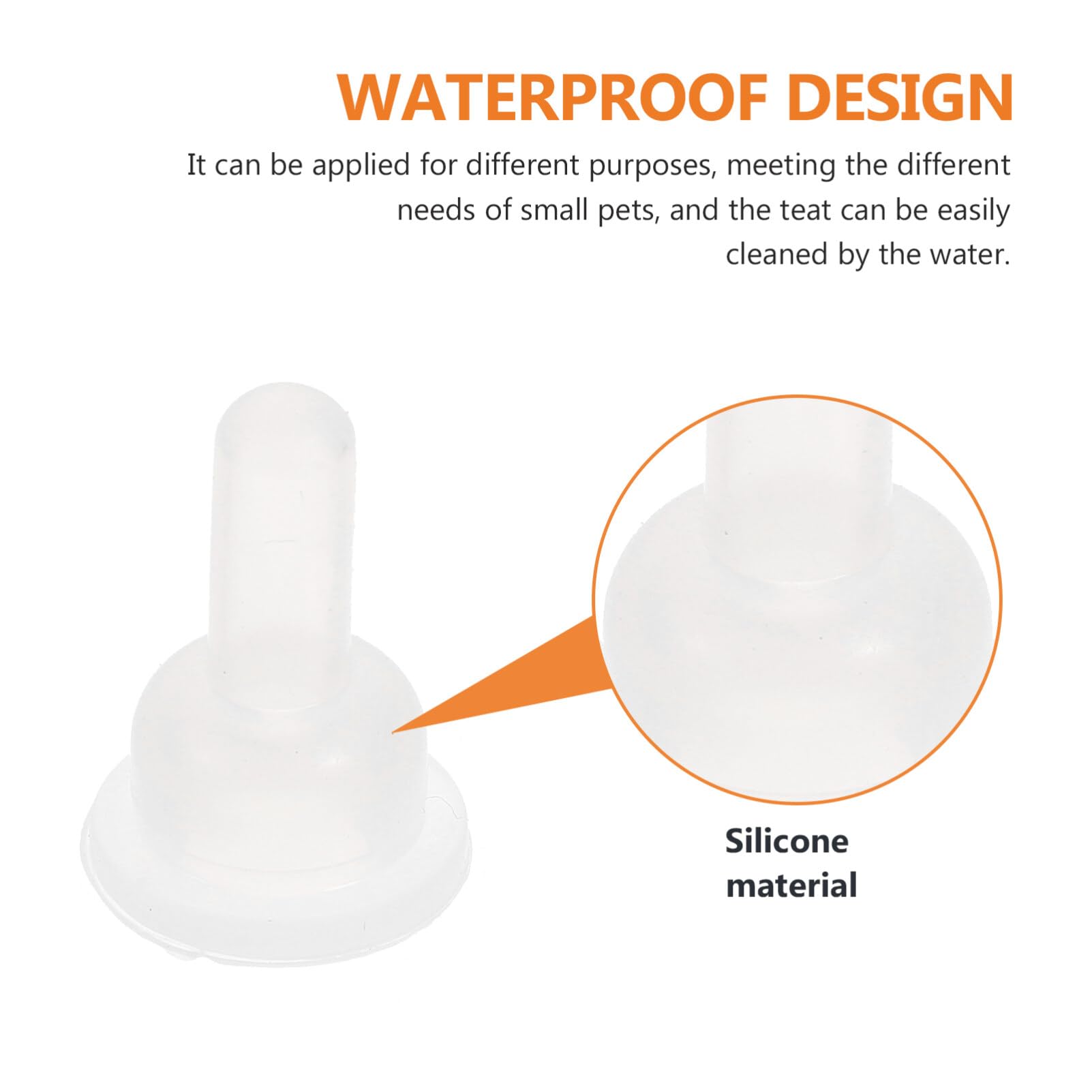 balacoo 40pcs Kittens Bottles Puppy -Feeding Dogs Newborn Silicone Teats Cat Food Suckling Feeder for Bottle Rabbits White Pacifier Nurser Silica The Pet Small