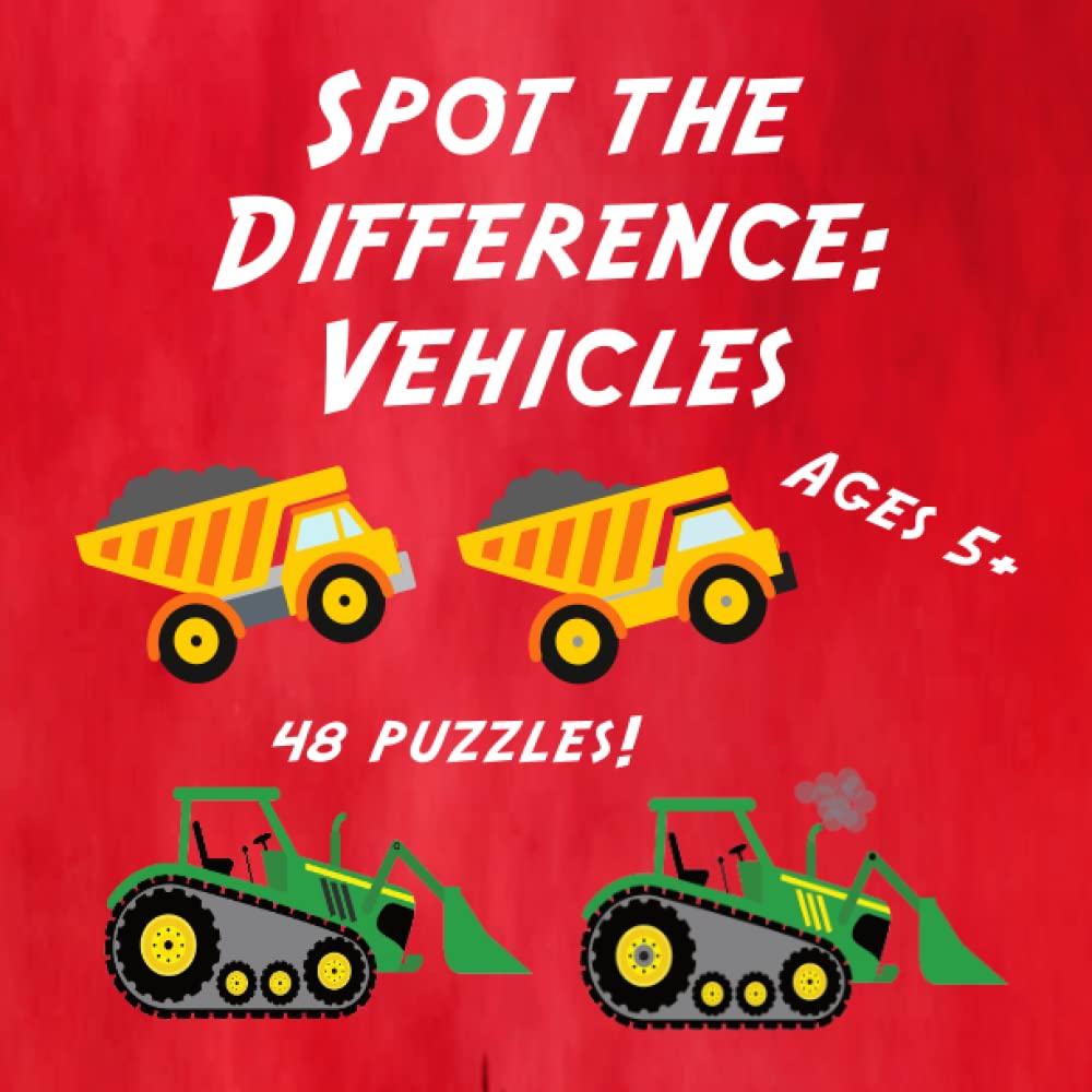 Spot the Difference: Vehicles — 48 puzzles — Ages 5+