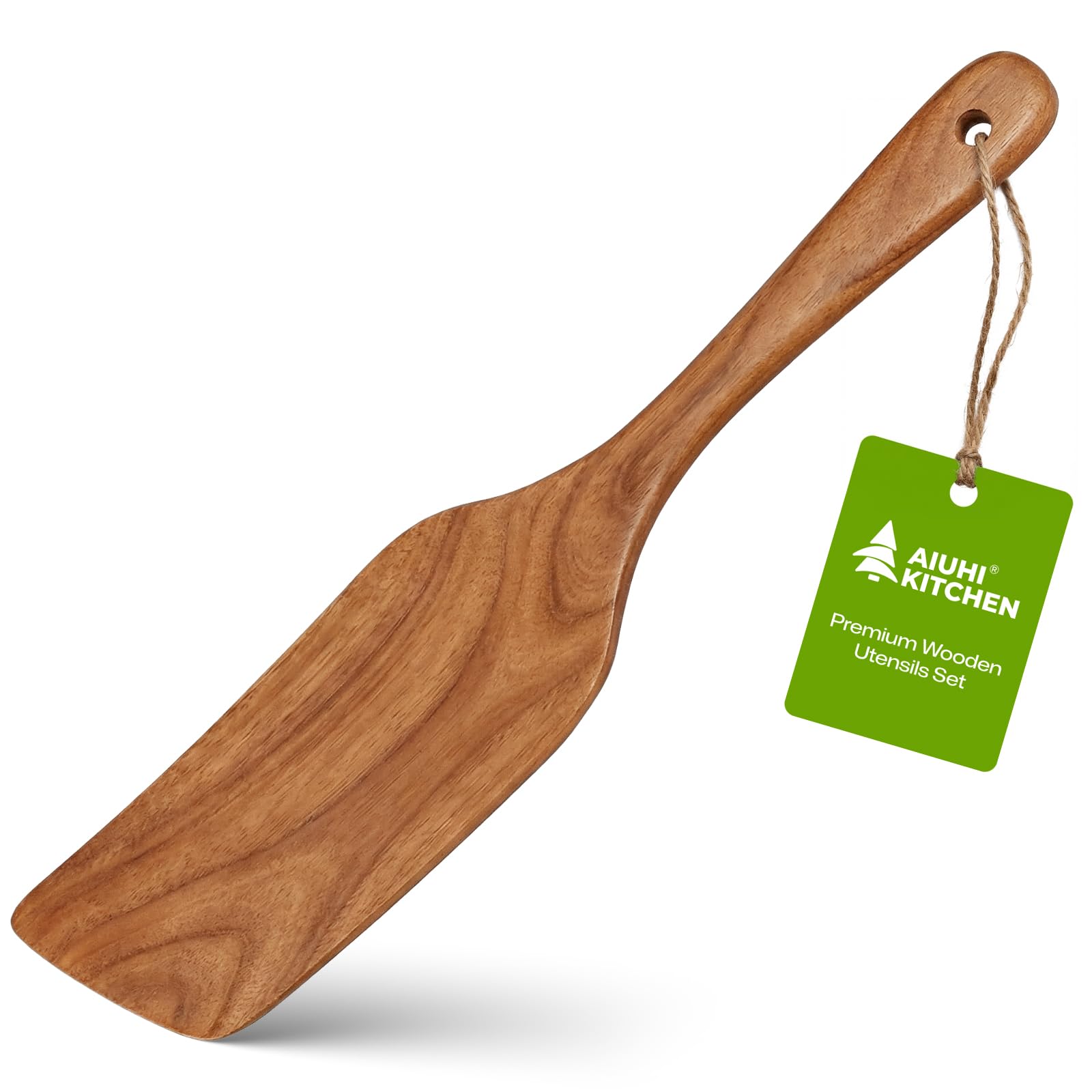 AIUHI Premium Teak Wood Salad Serving Fork, Ergonomic Handle Non-Scratch Wooden Cooking Fork, Durable Kitchen Utensil for Salad Mixing Pasta Tossing and Food Serving — Amazon image 17