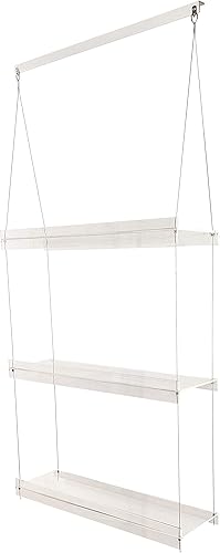 Miniatura 1 de SUPREMETECH Estantes colgantes de acrílico para ventanas (22 pulgadas de ancho, 3 estantes - 46 pulgadas de alto)