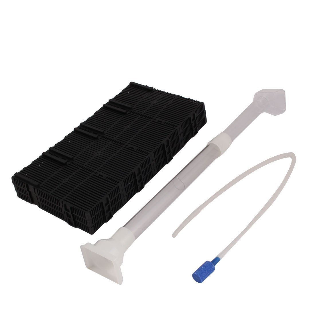 XMHF Plastic Aquarium Undergravel Filter Board Air Pump Line Hose Tube 20 Pcs Black
