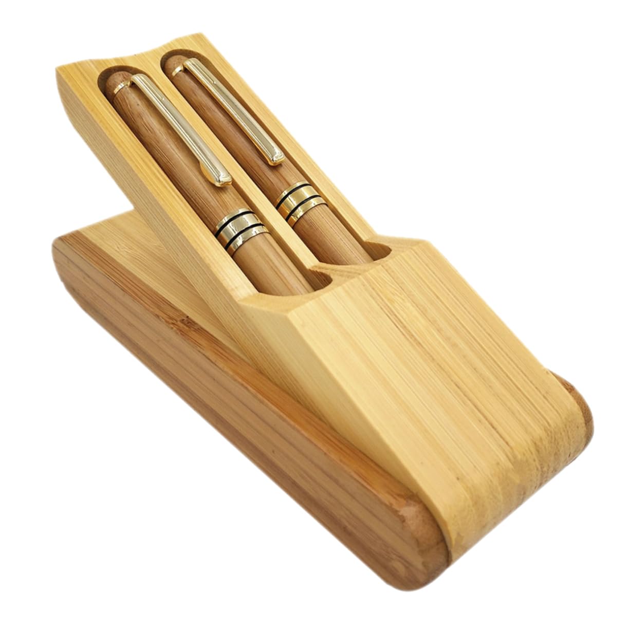 4 Sätze Stift-set Büro Stift Schreibstift Tragbare Signierstifte Etui Füllfederhalter Für Kalligrafie Kalligraphie-übungsstift Tintenstift Reisestift Bambus Brown