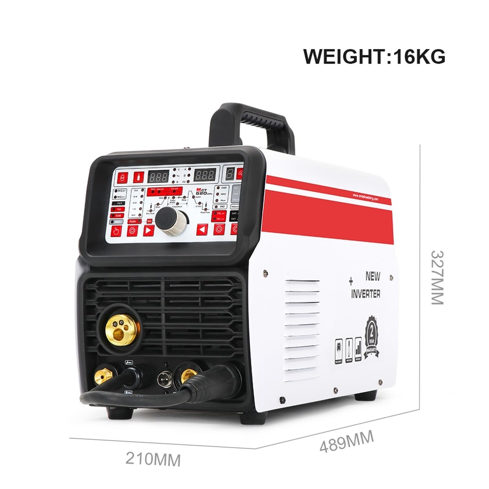 Półautomat Spawalniczy TIG Pulse CUT MMA COLD MIG/MAG Spawanie Strumieniowe 5 W 1 Wielofunkcyjna Spawarka MIG Wysoka Wydajność I OszczęDność Energii(MCT-520DPL Bare)