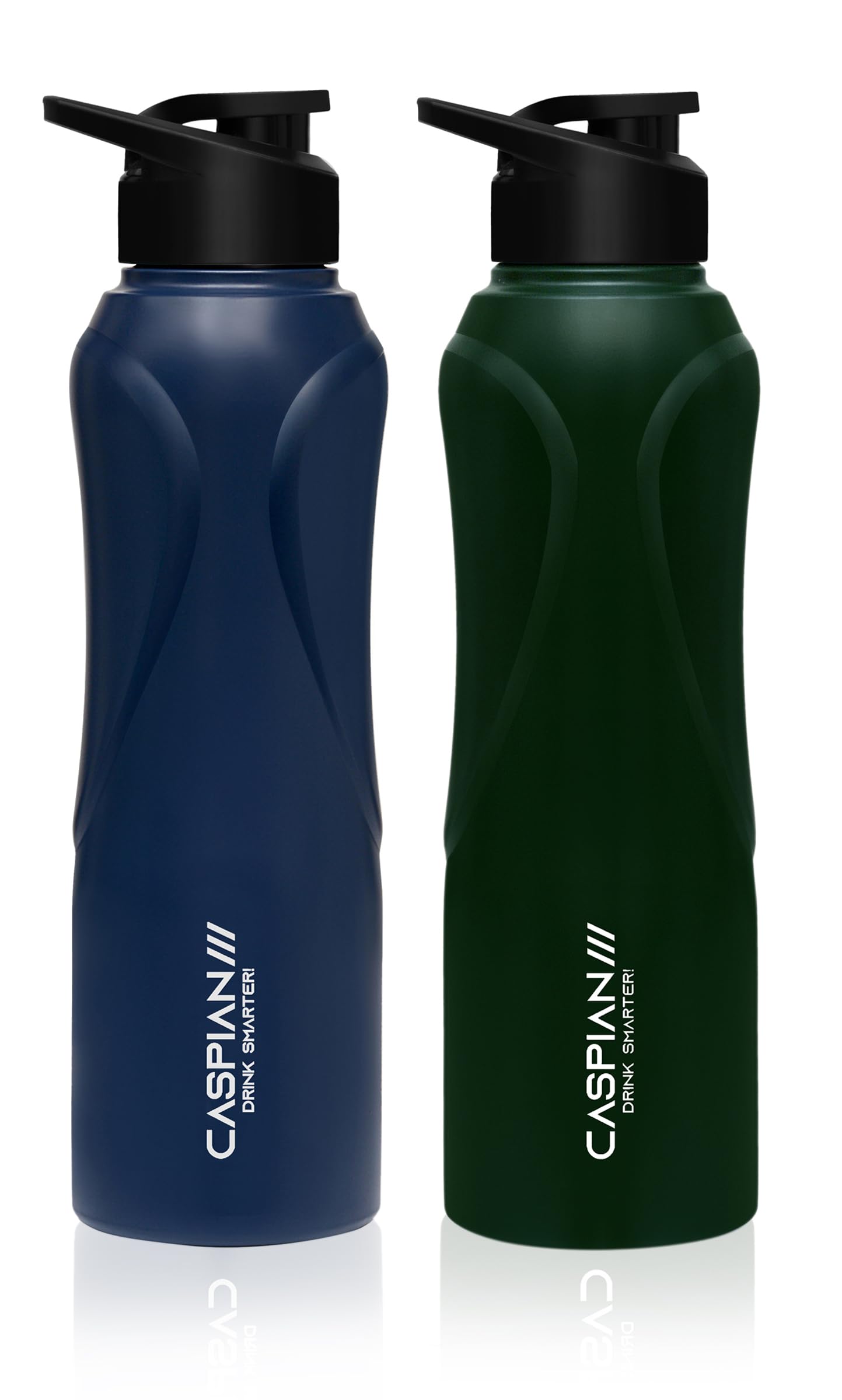 CASPIAN /// Rise Stainless Steel Sipper Water Bottle (Blue & Green, 1 Litre, Set of 2)| Leak Proof Thunder for Fridge Home Office Travel School Kids Boys Girls Adults Sports Gym Yoga (B0CLS9MW94) Amazon Price History, Amazon Price Tracker