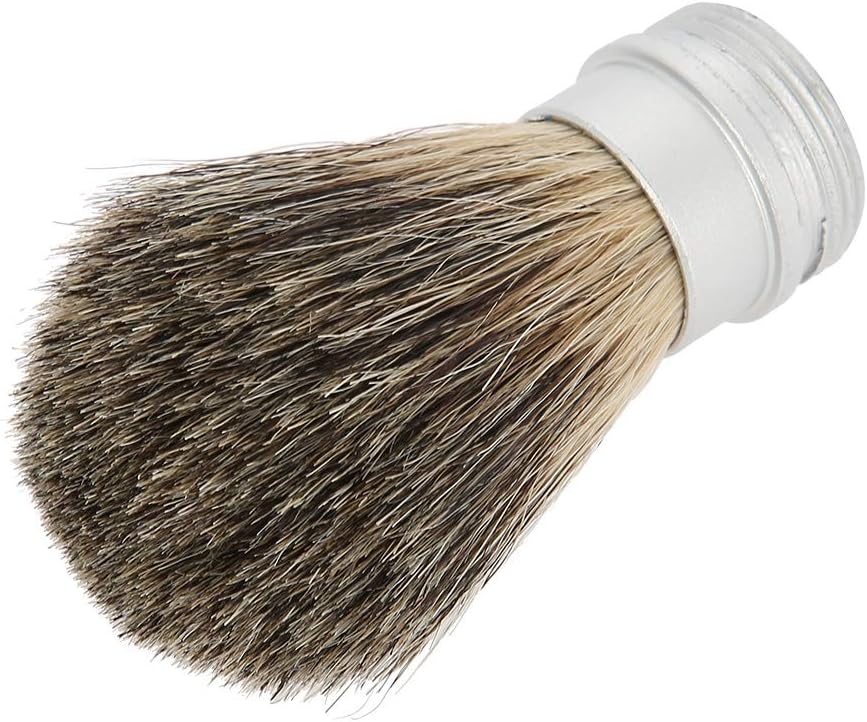Shaving Brushes For Men, Beard Shaving Tool Superfine with Aluminum Handle and Hole Shaving Brush, For Home and Travel Use