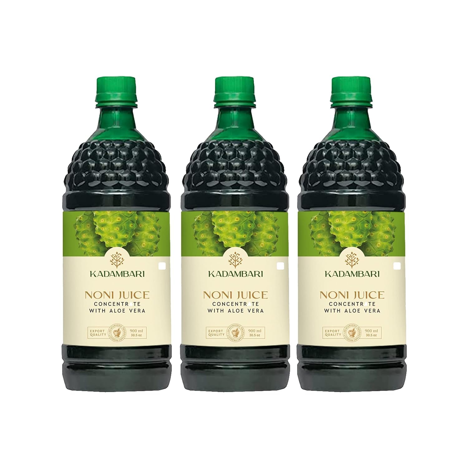 Kadambari Noni Juice Concentrate, 900ml * 4 (Pack of 3 + 1 Pack FREE