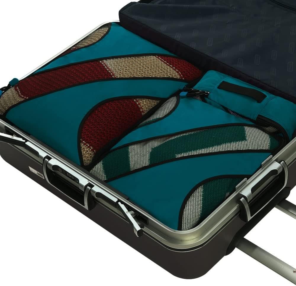 JSEIAJB Nylon 4 pieces/Set Packing Cubes,Travel Bag Luggage Bag Storage Bag Organizers