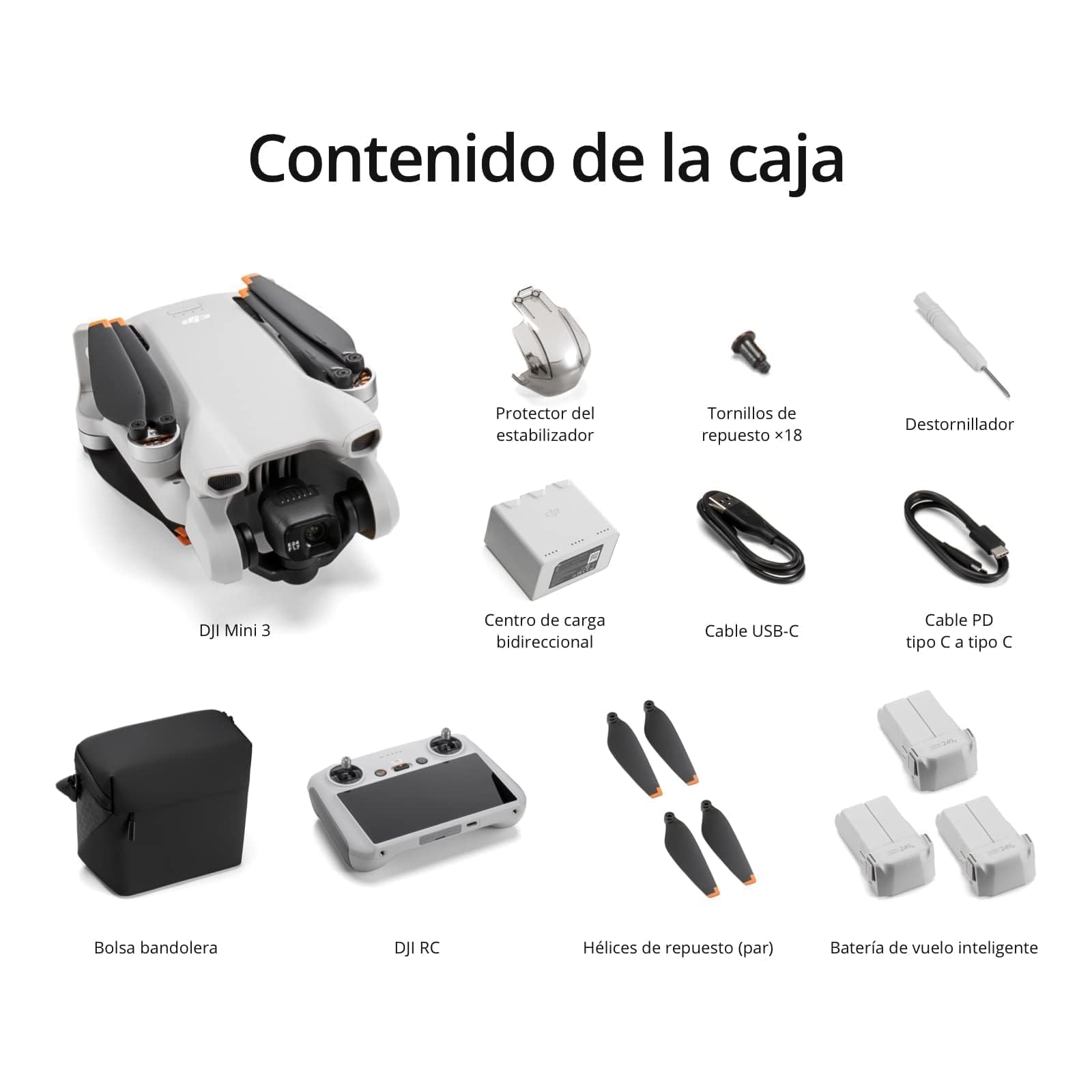 DJI Mini 3 Fly More Combo (con DJI RC) – Mini drone con fotocamera leggero e pieghevole con video in 4K HDR, autonomia di 38 minuti, Riprese verticali native e funzioni intelligenti