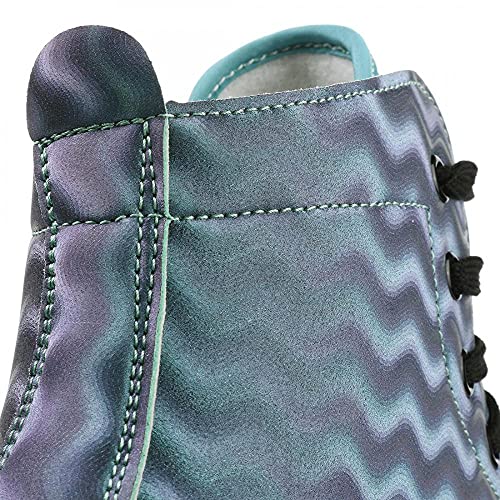Jessie Womens Roller Skates Water Ripple High-Top Roller Skates Four-Wheel Roller Skates Shiny Roller Skates For Adult Youth Boys Girls Outdoor With Shoes Bag (Green Ripple Flash,Us:9) #TOP7