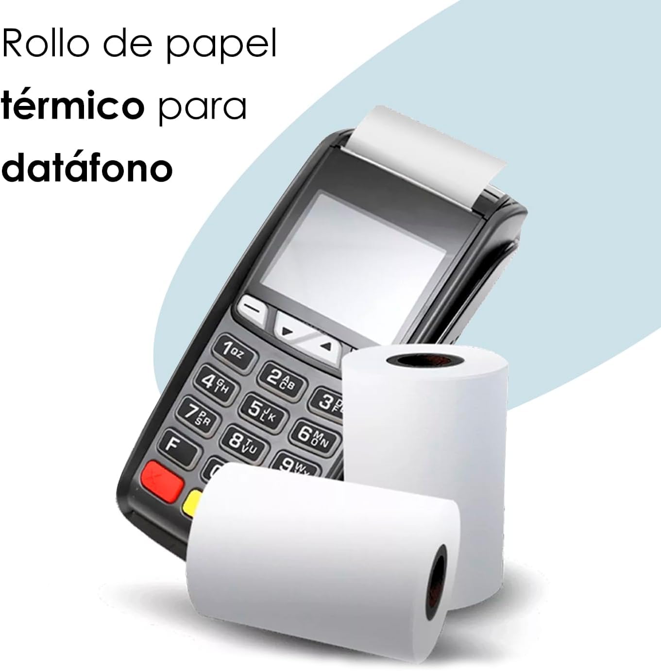 CAJA 200 Rollos de Papel Térmico para TPV, 57x35+3x12mm, Sin BPA, Blanco, Compatible Universal para Datáfonos e TPV(995735+3)