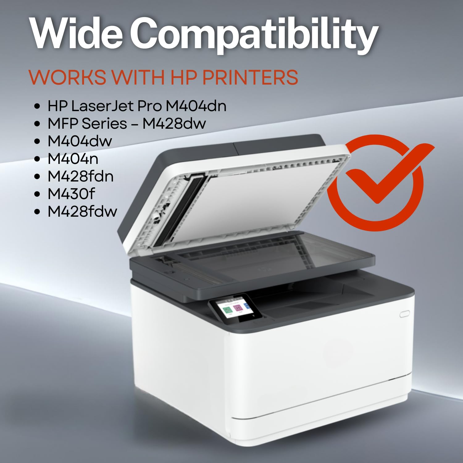 Ampro Cartuccia toner rigenerata CF258A MICR 58A MICR è per l'uso in stampanti laser serie M404, serie M406, MFP serie M430 e MFP serie M428. Stampa 3000 pagine.